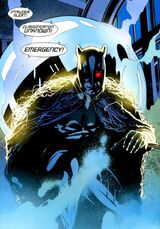 Batman under the effect of the Hyper-Adapter
