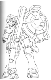 OZ-13MSX1 Vayeate Back View Lineart