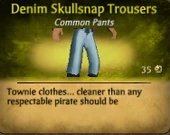 Denim Skullsnap Trousers