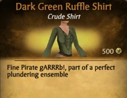Dark Green Ruffle Shirt