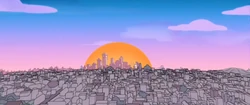 Danville at sunset