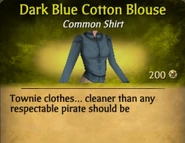 Dark Blue Cotton Blouse