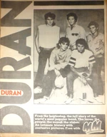 Melody maker magazine duran duran 1982