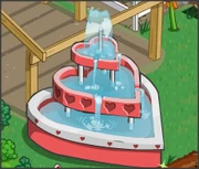 A 3 heart fountain