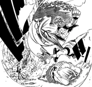 Natsu Kicking Kain