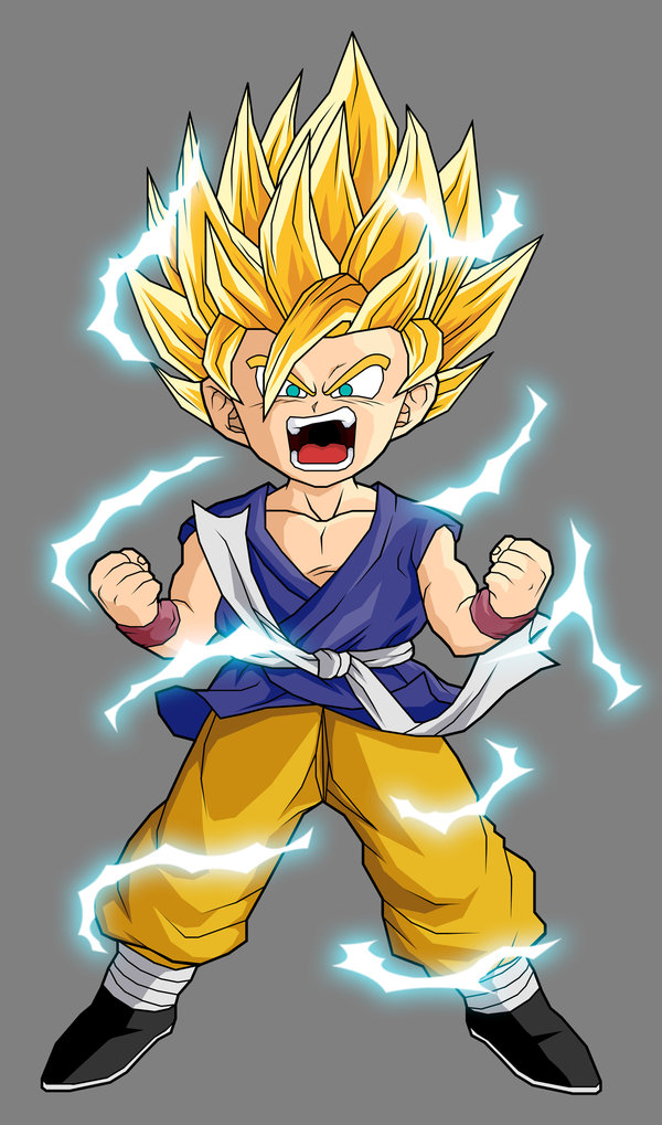 Goku Super Saiyan Power Up. GT Kid Goku Super Saiyan 2 by