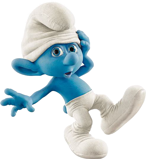 The Smurfs - Clumsy Smurf coloring page.