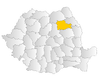 Map of Romania highlighting Neamţ County