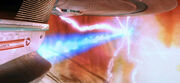 USS Enterprise-B fires resonance burst