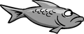 Grey fish swimming