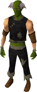 Zombie outfit equipped