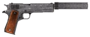 .45 Auto pistol with the silencer modification