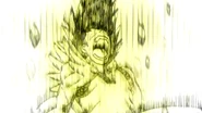 Gajeel electrocuted by Laxus