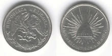 Un Peso Mexico 1908