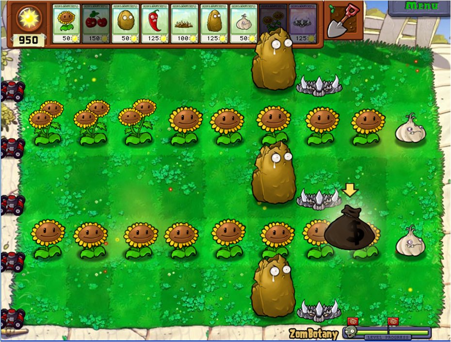 plants vs zombies 1 threepeater zombie zombotany image