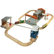 WoodenRailwayPercyattheDiesleworksset