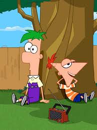 Phineas  Ferb Birthday Cake on Phineas And Ferb Under A Treee Jpg