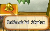 Unthankful statue