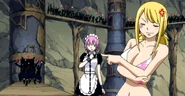 Lucy and Virgo attack the Tower of Heaven guards