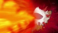 EP703 Larvesta usando lanzallamas