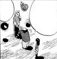 Morty thanked by the townspeople