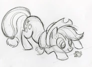 Applejack with Frog Sketch
