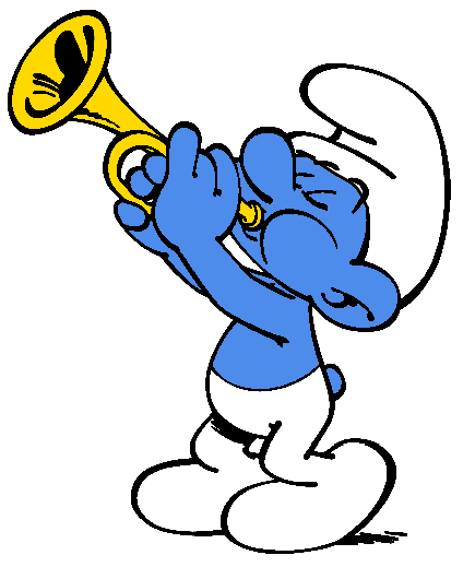 cartoon of a trumpet player