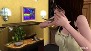 TS3Pets girl hugging lizard