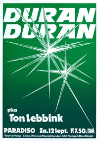 Poster paradisco amsterdam holland duran duran 1981