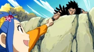 Gajeel helps Levy