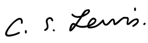 C.S. Lewis' signature