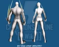 Bat Wing Large (Bracers) - Back