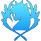 Blue pegasus symbol