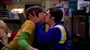 Raj howard kiss
