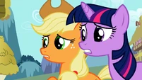 Applejack pleading with Zecora S02E06