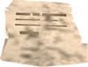 A scrap of paper detail
