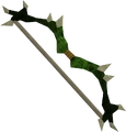 Dark bow (green) detail