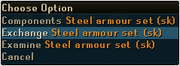 Exchange type armour