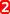2 white, red rounded rectangle