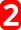 2 white, red rounded rectangle