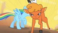 Little Strongheart Dodging Rainbow Dash S1E21
