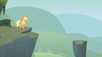 Applejack next to a cliff S1E15