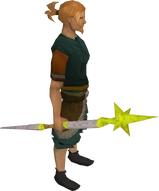 Saradomin staff equipped