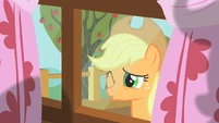 Applejack peering through window 4 S01E18