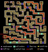 Sophanem dungeon map with legend