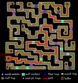 Sophanem dungeon map with legend
