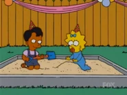 Anoop and Maggie in the sandbox
