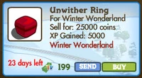 Unwither Ring Winter Wonderland Market Info