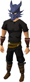 Mithril dragon mask equipped
