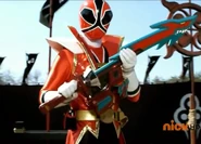 Red Samurai Ranger Shark Attack Mode